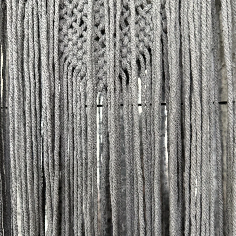 Chic Gray Macrame Wall Hanging